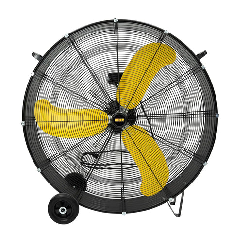 Industrial 36 Inch Drum Fan Workhorse With Heavy Duty Metal Construction 18600 CFM High Velocity Air Two Speed Three Five HP