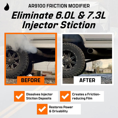 Diesel Friction Modifier Two 16oz Bottles Value Pack For HEUI Injectors before and after stiction removal on 6.0L, 7.3L Power Stroke