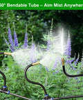 Brass Misting Nozzles For Five Sixteenth Inch Drip Irrigation Tubing 360 Degree Adjustable Rotating Sprayers in action