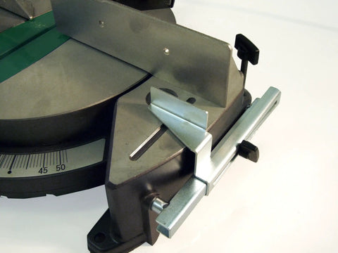 Crown Molding Stopper Assembly R for Hitachi C10FCE and C10FCH compound miter saws, right side fence support installed