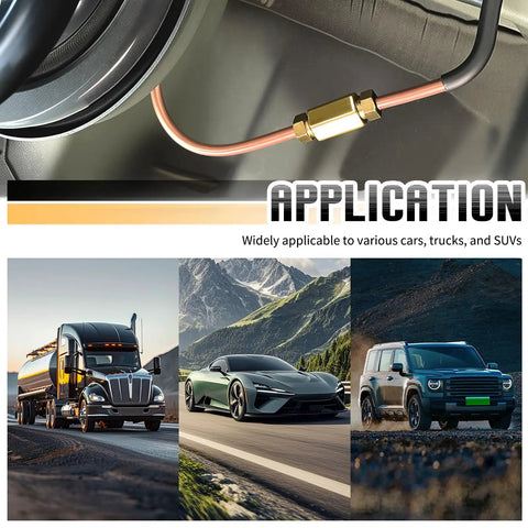 12-Piece 3/16 Inch Brake Line Fittings Kit With 4 Connectors And 8 Pipe Nuts For Double And Inverted Flare Brake Lines, DIY Car And Truck Brake Repair, Brass Construction For Durable, Leak-Free Fixes installed on copper brake line for cars, trucks, and SUVs
