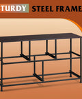 Sturdy steel frame for Five Drawer Fabric Dresser For Bedroom And Closet Storage, Wide Chest Of Drawers, Dark Grey Organizer