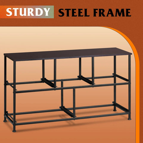 Sturdy steel frame for Five Drawer Fabric Dresser For Bedroom And Closet Storage, Wide Chest Of Drawers, Dark Grey Organizer