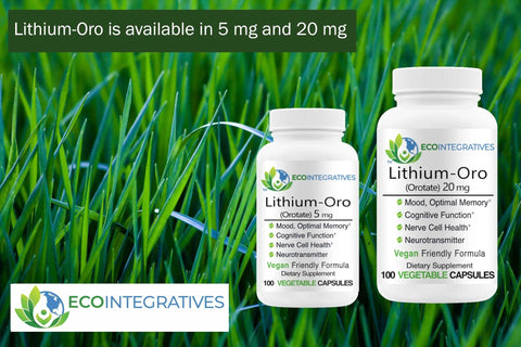 Bioavailable Lithium Orotate 20 Mg For Mood Boost And Emotional Wellness, Boosts Memory And Cognitive Function, 100 Caps
