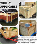 Four Sets Trailer Wood Side Brackets Latches With Screws For Secure Stake Panels Gates And Corners Heavy Duty Kit
