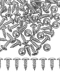 Pan Head Wood Screws Stainless Steel Self-Tapping 100-Piece Set For Furniture Assembly And DIY Projects, Corrosion-Resistant And Built To Last