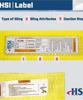One Ply 24 By 30 Continuous Eye Nylon Type 8 Sling Workhorse For Lifting And Towing, 36 Inch Eye Length, 52,000 Lb Vertical Capacity, Heavy Duty Rigging Web Sling, Lightweight Yet Tough Industrial Lifting Strap label on yellow sling