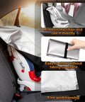 2Pcs Baby Car Seat Sun Shade Cover for Infants and Toddlers in use, showing easy installation over infant car seat, folds compactly.