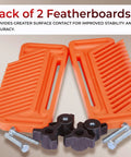 Rock Solid Table Saw Featherboard Replacement For 71553 Fence Keeps Timber Dead Nuts Secure Pack Of 2 Orange Polymer Featherboards and mounting hardware.