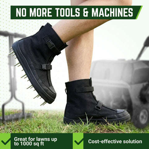 Spiked Lawn Aerator Shoes Adjustable For Grass And Garden Yard Care With Heavy Duty Stainless Steel Spikes That Walk With You