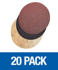 Seventeen-Inch Double-Sided Silicon Carbide Floor Sanding Discs No Hole Grit 36F Pack Of 20 For Floor Buffers And Rotary Machines displayed