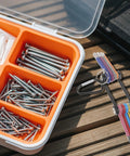 Foldable Colored Bath Tap Spanner Set With Metric Hex Key Wrench Kit For Bike And Home Repairs Super Handy All In One Multitool Repair Gear You Need Now folded colored hex keys on ring beside screw organizer