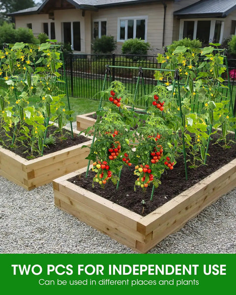 Two Pack A Frame Cucumber Trellis Garden Trellis For Climbing Plants Outdoor Raised Bed Plant Grow Support For Tomato Squash Vegetable And Flower 33 By 47 Inches Each