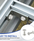 M8x25mm T Slot Bolts For 40 Series Aluminum Extrusion With Hammer Head Drop In Design and Hex Flange Nuts, easy installation shown