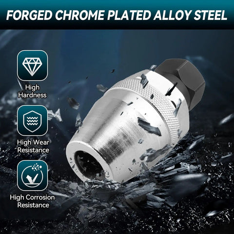 Tough As Nails Damaged Bolt And Stud Extractor For One Quarter To One Half Inch Studs Three Eighths Drive in chrome steel