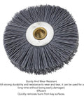 Beefy Deburring Brush For Key Cutting Machines Crimped Wire Wheel Scrub Nylon And Stainless Steel Replacement Carbon Steel