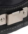 Metal clasp on Pro Grade Heavy Duty Utility Pouch With Multiple Pockets Built In Knife Slot 59 Inch Belt And Three Way Carry System