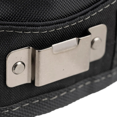 Metal clasp on Pro Grade Heavy Duty Utility Pouch With Multiple Pockets Built In Knife Slot 59 Inch Belt And Three Way Carry System