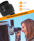 Two Inch 15mm Ultra Wide 80 Degree Eyepiece With Fully Multi Coated Optics For Astronomy And Stargazing in use by telescope