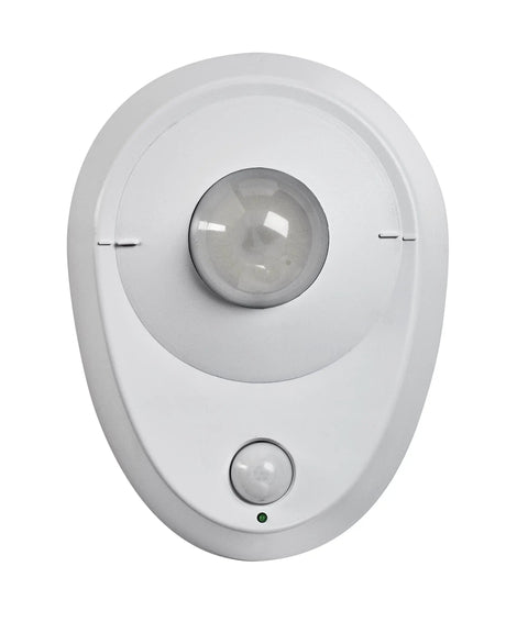 Motion Activated LED Ceiling Lampholder 8.7W 120VAC 9864-LED White Hands-Free Indoor Sensor Light unit front view
