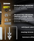 Top Shelf Washer Bearing Swap Kit With Oem Tub Seal And Heavy Duty Installation Tool Built For Whirlpool Cabrio Maytag Bravos includes bearings and tools.