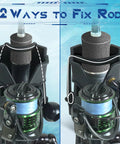 4 Pack Boat Fishing Rod Holder Set Wall Mount Tube Rod Holders For Boats Garage Trailer Cooler And Storage Poles With Screws And 8 Ball Bungees Durable ABS Pole Holders For Secure Rods with two fixing methods image