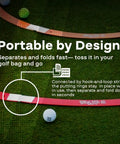 Golf Practice Aids Kit With Chipping Nets, Putting Rings, And Target Rings For Indoor And Outdoor Training, foldable ring setup