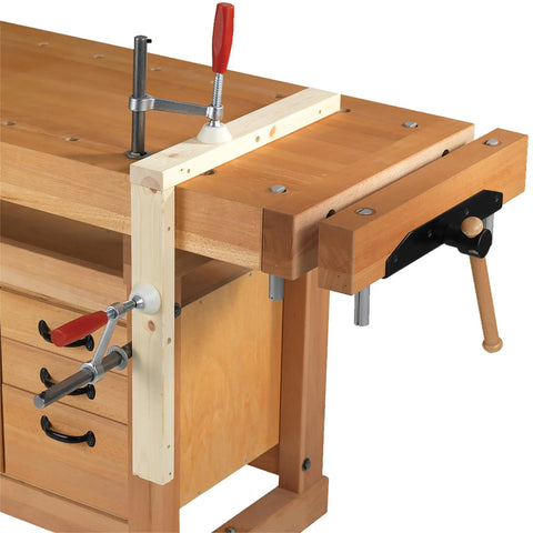 Pro Shop Workbench Upgrade Kit With Durable Universal Steel Anvil Badass Adhesive Jaw Pad Pair And One Inch Holdfast For Kickass Clamping Vise Guard On Your Heavy Duty Woodworking Or Metalworking Bench