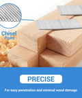 Code Compliant Heavy Duty 16 Gauge Finish Nails 2 Inch Galvanized Steel 20 Degree Angled Glue Collated For Hella Reliable Smooth Shooting Nail Guns Pro Level Trim Work 2000 Pack on wooden beams with chisel point feature.