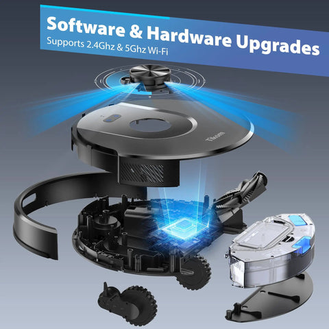 Internal components of Beast Mode Vacuum And Mop Combo With 6000Pa Suction Auto Carpet Boost Smart LiDAR Navigation 150 Minute Runtime