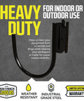 Heavy Duty E Track J Hooks 4.5 Inch Tall 2 Pack For Rail Systems Large Hanging Hooks For Trailers Vans Box Trucks Garage Workshop And Warehouse Use With 400 Lb Working Load Limit And 1,200 Lb Break Strength