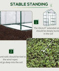 Walk-In Portable Greenhouse Kit 5x2.5x6.5 Feet with Roll-Up Door, ground nails tied to ropes for stable standing