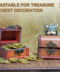Heavy Duty Vintage Butterfly Hasp Latch Kit For Decorative Wooden Boxes And Jewelry Cases Boasting A Hella Nice Yellow Bronze Finish With Tight Install Screws Providing A Kickass Hold For All Your Treasures on treasure chests with coins.