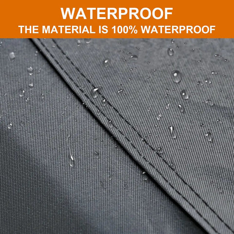 Close-up of 7 Layer Heavy Duty Car Cover For Jeep Wrangler 4 Door JK JL Unlimited Outdoor All Weather Waterproof material.