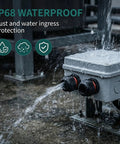 2 Pack IP68 Industrial Breather Vents M12x1.5 Thread Dual Port Pressure Equalization Valve with water protection demonstration.