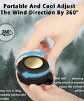 Ultra Light Clip On Bladeless USB Fan 360 Degree Rotatable 3 Speed Silent Mini Portable Fan shown in hand