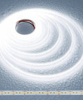 Ultra Bright 24V White LED Strip 16.4ft 6000K Cool White showcasing waterproof IP67 design with high density 1190 LEDs