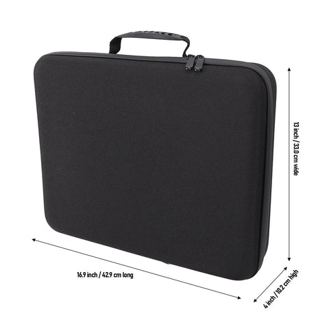 Travel Carrying Case For Mini Dish Kit With Shockproof IP67 EVA Storage and Precise Foam Inserts, shown closed in black.