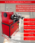 Heavy Duty Brake Drum And Rotor Lathe For Cars And SUVs With Variable Speed 0 To 140 RPM, Pro Grade Resurfacing Machine