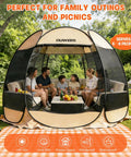 Pop Up Gazebo Screen House Tent With Mosquito Netting For 6 To 8 People Portable Canopy With No Tools Needed No Fuss Easy Setup