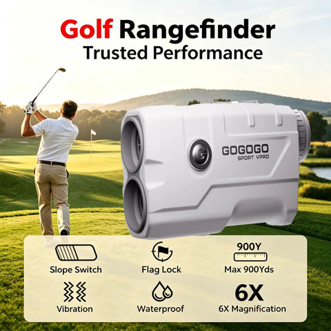 Top Notch Golf Rangefinder Boasting Slick Laser Optics For Dead Nuts Accurate 900 Yard Ranging And Instant Target Acquisition When Hacking Trees Or Scouting The Links