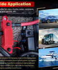 Heavy Duty Power Distribution Block 150A Bus Bar 12V To 48V Terminal Strip with positive and negative connections for vehicles.