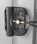 Heavy Duty Self Closing Gate Hinges With Adjustable Tension Springs for Square Post Vinyl PVC and Wood Pool Safety Hinge installation
