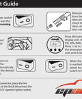 Quick start guide for the 12V DC Portable Air Compressor With Digital Pressure Gauge And Bright Led Light For Cars Bikes And Midsize Suv.
