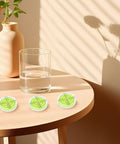 4 Pack Mini Bubble Level Tool Set For Quick High-Precision Measurements on round table with vase and glass