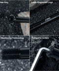 12mm Thru Axle For Bike Fork And Rear Hub Fits Front And Rear Wheels 123mm 142mm 1.5mm Thread with M6 Hex Key and Logo