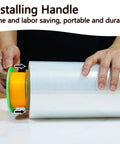Installing handles on Two Pack Clear Stretch Film 12 X 1000 Feet 80 Gauge Heavy Duty Self Adhering Plastic Wrap.