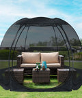 Effortless Pop Up House Tent With Outdoor Screen Room No Fuss Quick Setup UV Resistant Canopy Tent That Opens In Seconds on lawn