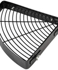 Premium Bird Cage Corner Shelf Heavy Duty Black Steel Platform With Secure Wing Nut Clamps shown at an angle, providing extra perch space for birds.