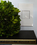 Adorne 20 Amp Pop Out Outlet One Gang In Gloss White With Matching Wall Plate Two Plugs Tamper Resistant Shutter in wall
